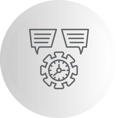 Proje Yönetimi web simgesi vektör illüstrasyonu