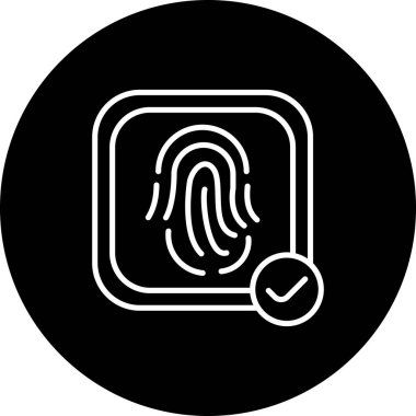 Biyometrik Tanıma simgesi vektör illüstrasyonu