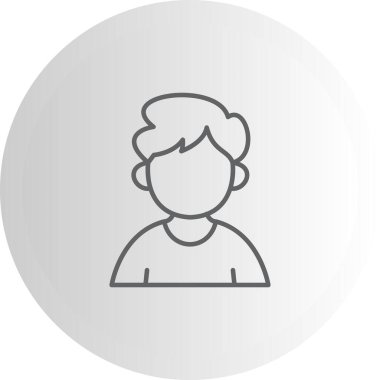 Kullanıcı simgesi. Genç bir çocuğun basit bir çizimi.