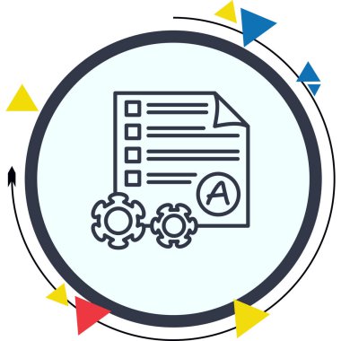 Öznitelik web simgesi vektör çizimi