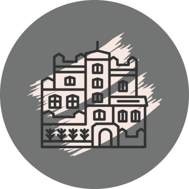 Castle Building Yaratıcı Yüksek Çözünürlüklü Grafik Elementi