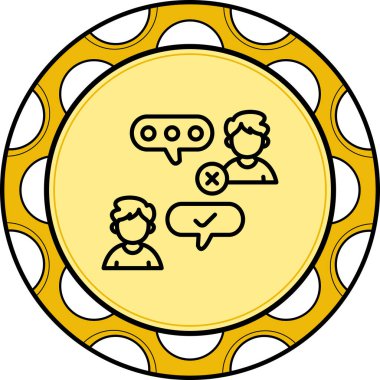 Sohbet Simgesi vektör çizimi tasarımı