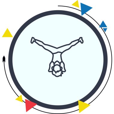 Headstand Yaratıcı Minimum Vektör Sanatı