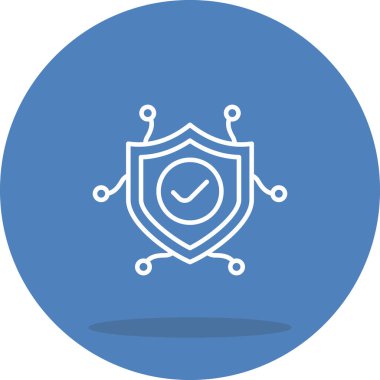 Siber Güvenlik Web simgesi vektör çizimi