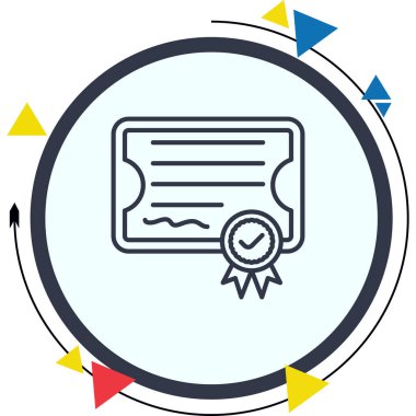 Patent web simgesi, basit vektör illüstrasyonu