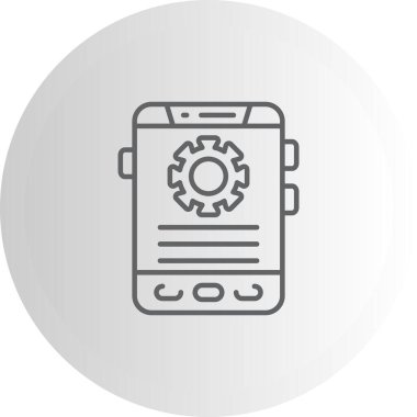 akıllı telefon simgesi, vektör illüstrasyonu basit tasarım