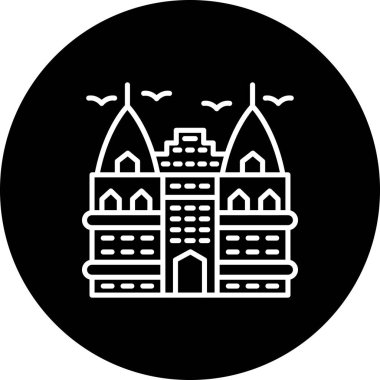 Lubeck Seyahat Yüksek Çözünürlüklü Düz Tasarım Sembolü