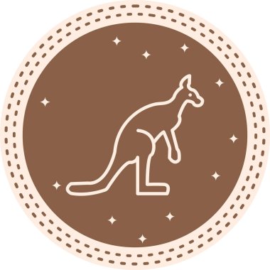 Kanguru Web simgesi vektör illüstrasyonu
