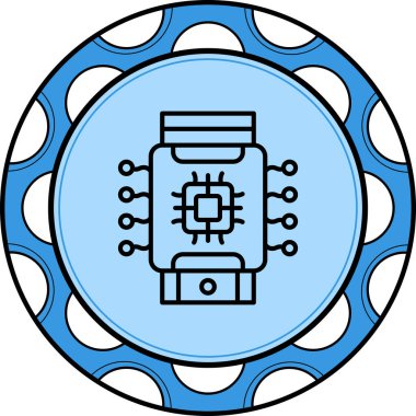 Smartwatch ağ simgesi vektör çizimi  