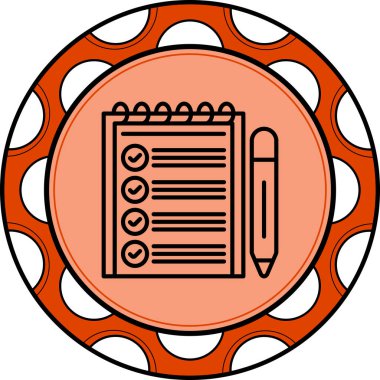 Denetim listesi web simgesi. vektör çizim
