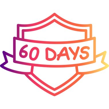 60 Gün rozeti. cion ağ ve uygulamalar için uygundur