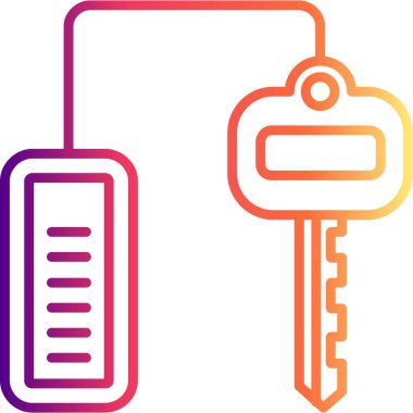 Birleşik Anahtar Yenilikçi Düz Ürün Tasarım Sembolü