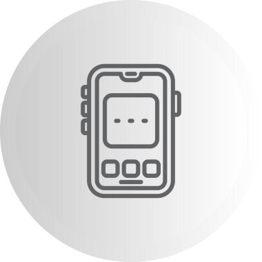 akıllı telefon simgesi, vektör illüstrasyonu basit tasarım