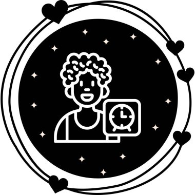 saat web simgesi vektör illüstrasyonu