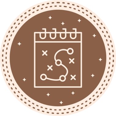 Strateji modern simgesinin vektör çizimi