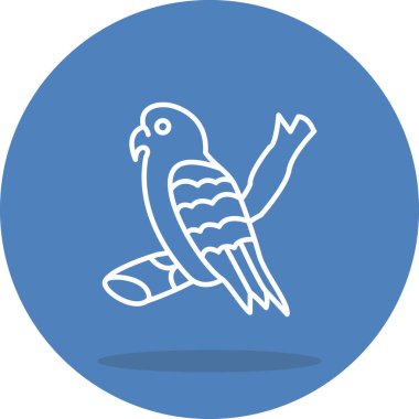 Kea kuş simgesi vektör çizimi tasarımı