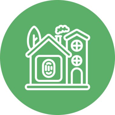 Ev Parmak İzi Asgari Yüksek Çözünürlüklü Vektör Düzeni