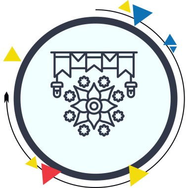 Uygulama veya web sayfaları için Diwali Rangoli Simgesi