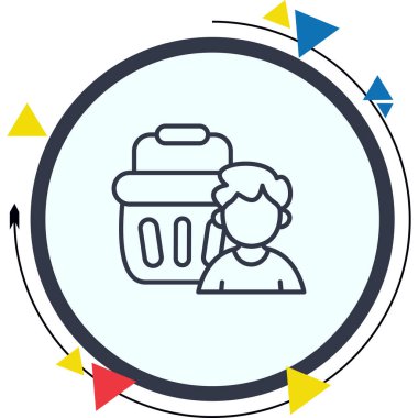 Alışveriş sepeti satırı simgesi, illüstrasyon vektör