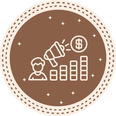 Tanıtım web simgesi vektör illüstrasyonu