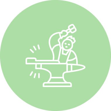 Demirci Modern Dengeli Marka Vektörü Sembolü