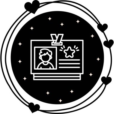 Üyelik Kartı Web simgesi vektör illüstrasyonu