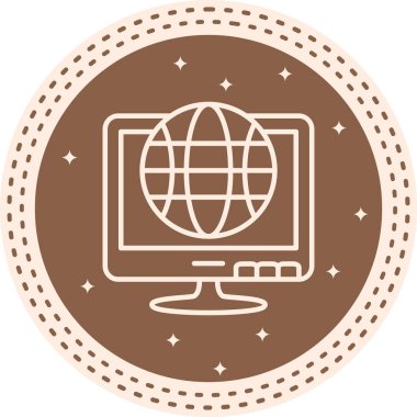 Dünya çapında web simgesi vektör illüstrasyonu