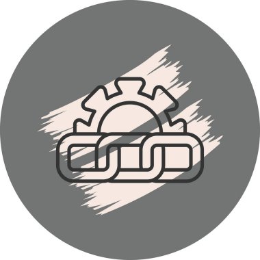 Tedarik zinciri yönetim web simgesi vektör illüstrasyonuName