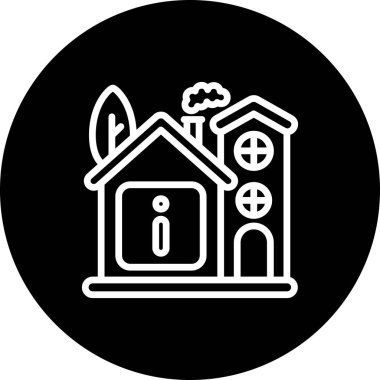 Ev Bilgileri Minimum Düz Kullanıcı Deneyimi Sembolü