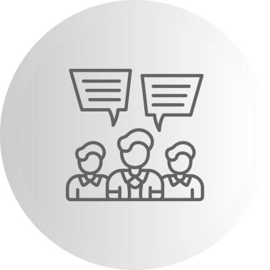 Tartışma. Web simgesi basit illüstrasyon