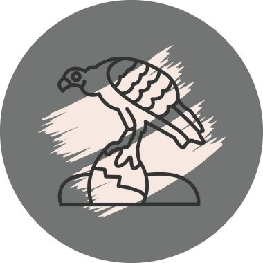 Kral Akbaba simgesi vektör illüstrasyon tasarımı