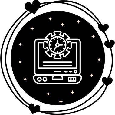 dizüstü bilgisayar simgesi, vektör illüstrasyonu basit tasarım