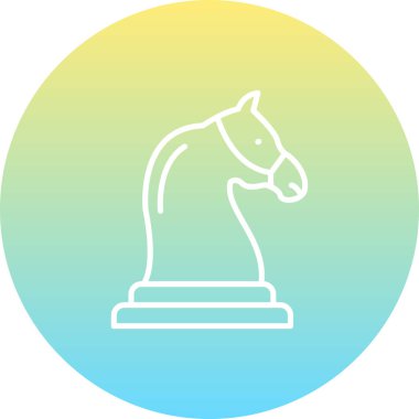 At Satrancı Özgün Profesyonel Yaratıcı Grafik Elementi