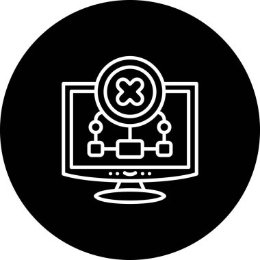 Bağlantı Web simgesi vektör illüstrasyonu yok