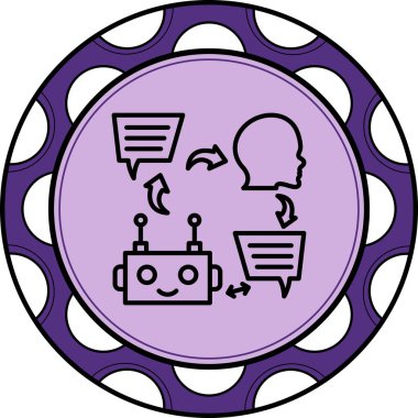 Sohbet Simgesi vektör çizimi tasarımı