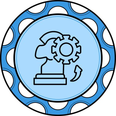 Strateji modern simgesinin vektör çizimi