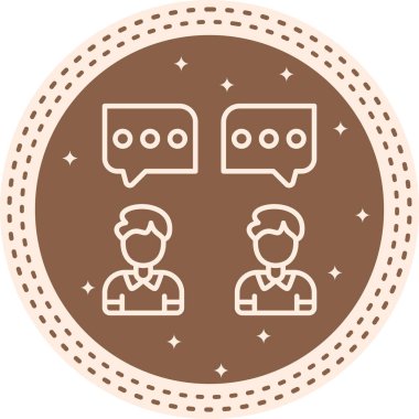 Tartışma. Web simgesi basit illüstrasyon