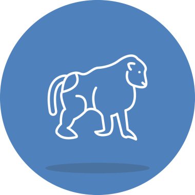 Babun ağ simgesi vektör illüstrasyonu