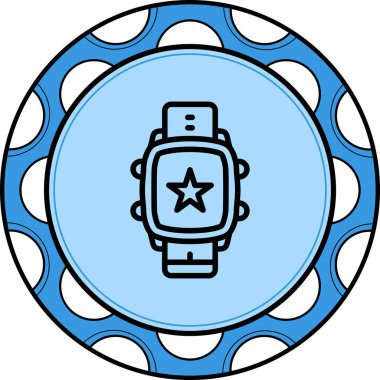 Akıllı Saat Yıldızı Minimum Düz Yaratıcı Grafik Tasarımı