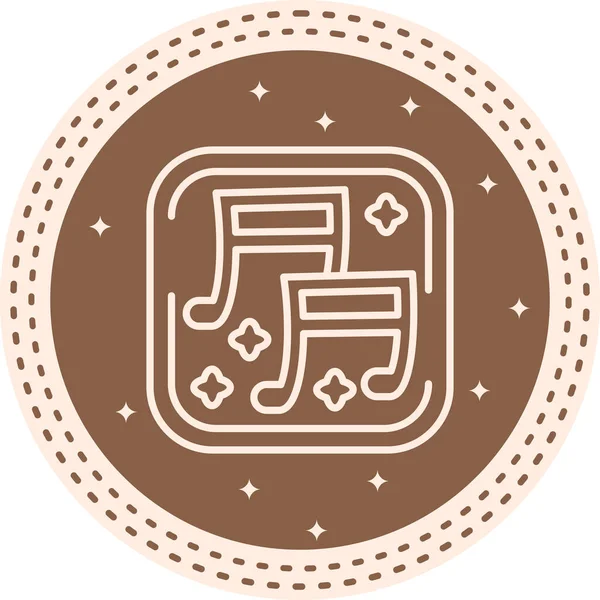 müzik web simgesi vektör illüstrasyonu