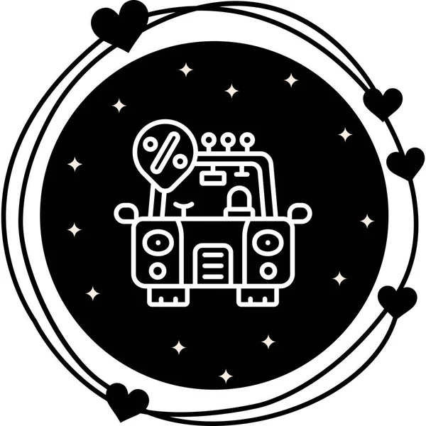 İndirimli web simgesi vektör illüstrasyonu