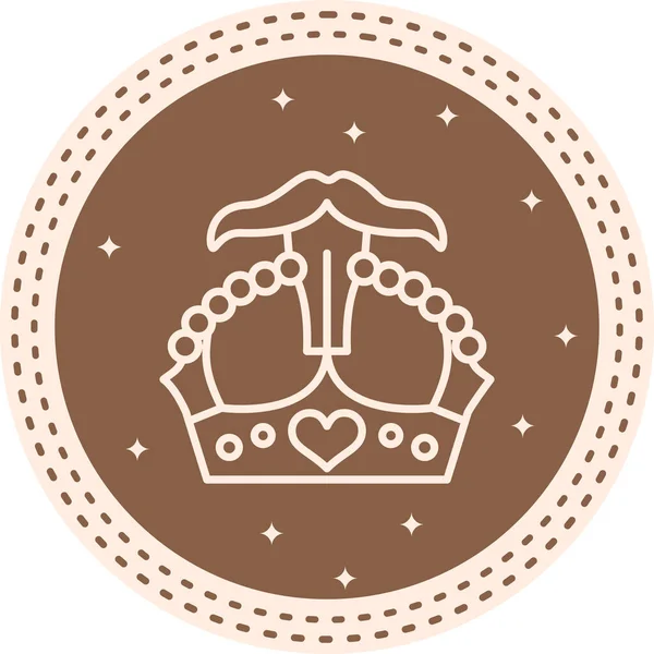 taç simgesi vektör çizimi