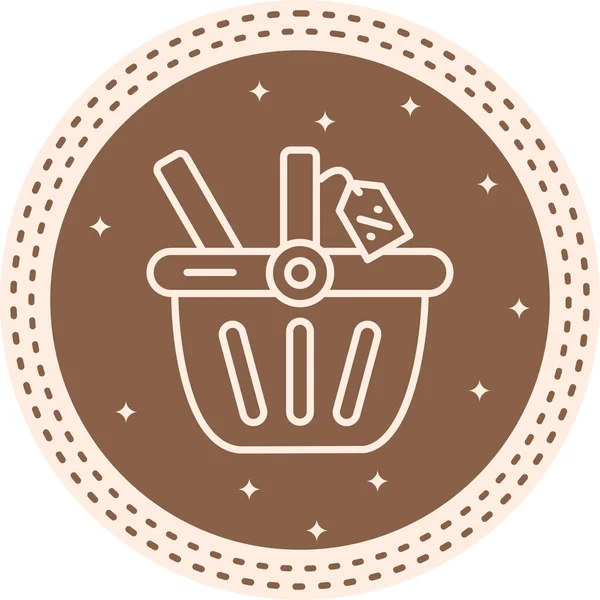 Alışveriş sepeti satırı simgesi, illüstrasyon vektör