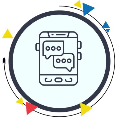 Sohbet Simgesi vektör çizimi tasarımı