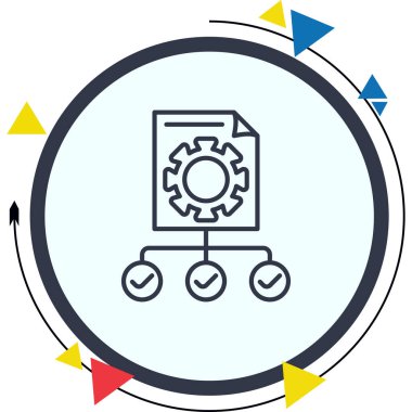 Proje web simgesi vektör illüstrasyonu