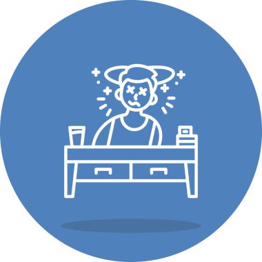 Baş döndürücü web simgesi vektör illüstrasyonu