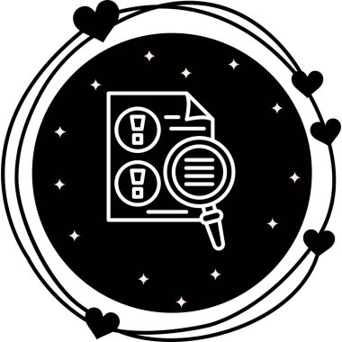 Risk Analizi web simgesi vektör çizimi