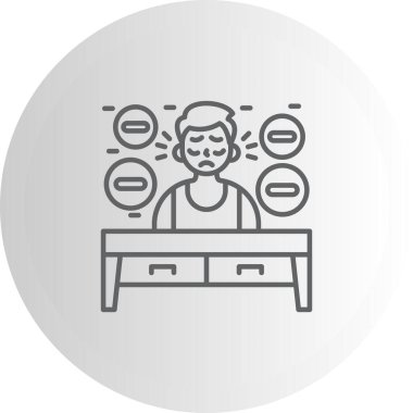 Negatif Düşünce Simgesi, Basit İllüstrasyon