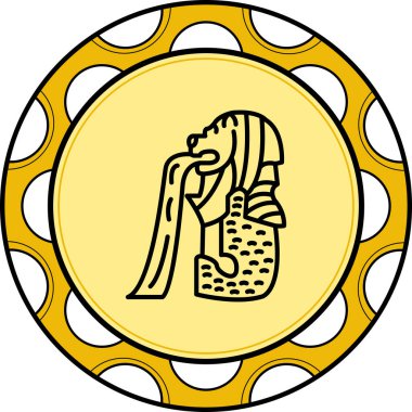 aslan simgesi vektör çizimi tasarımı