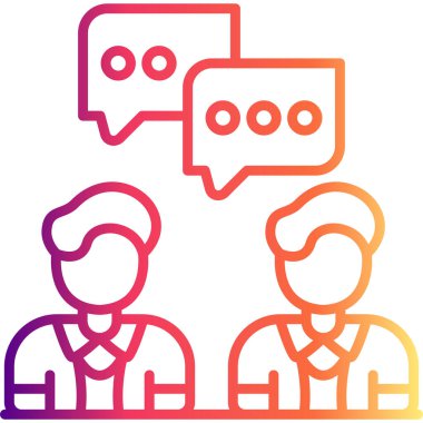 Tartışma. Web simgesi basit illüstrasyon